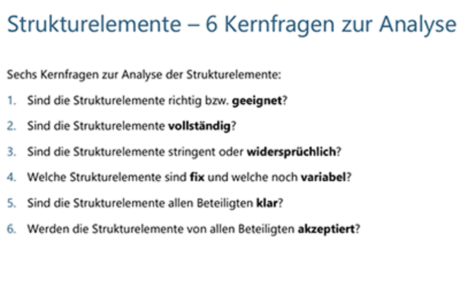 6 Kernfragen