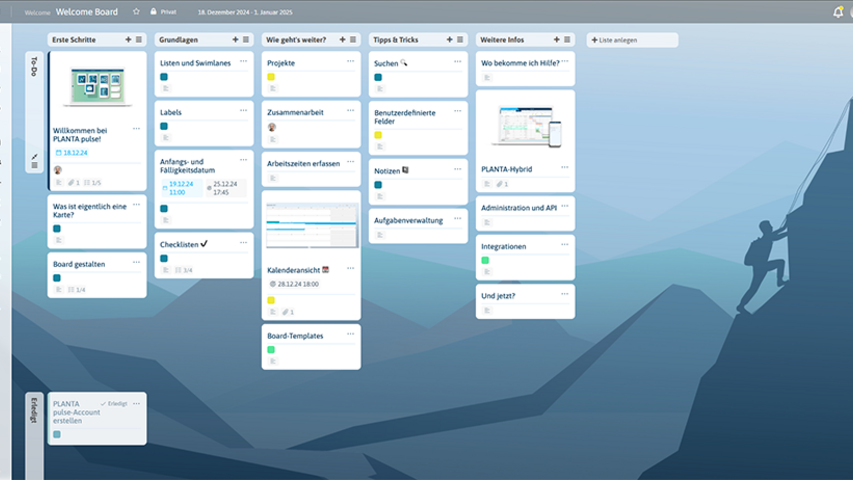 Kanban-Board im Collaboration-Tool